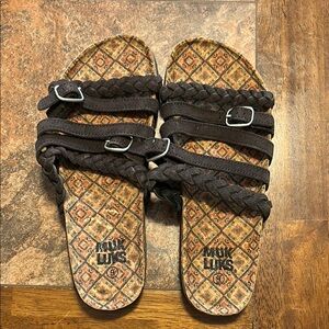 Muk Luks Braided Strap Sandals